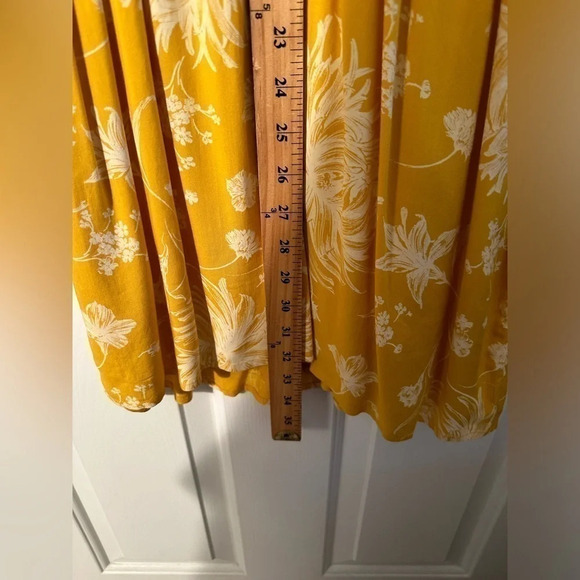 OBEY Long Sleeve Lightweight Mini Dress in Daffodil Elastic Waist and Lining - Picture 7 of 8